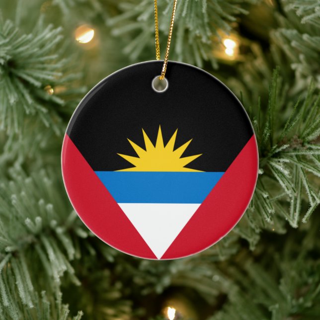 Flag of Antigua and Barbuda Ceramic Tree Decoration (Tree)