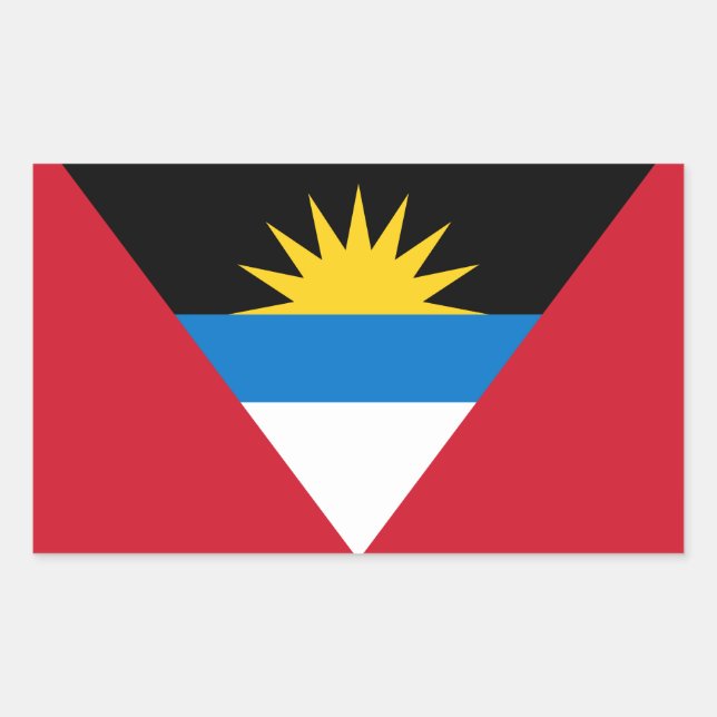 Flag of Antigua and Barbuda Rectangular Sticker (Front)