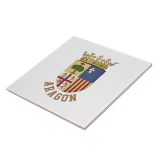 Flag of Aragón (autonomous community) Spain Tile