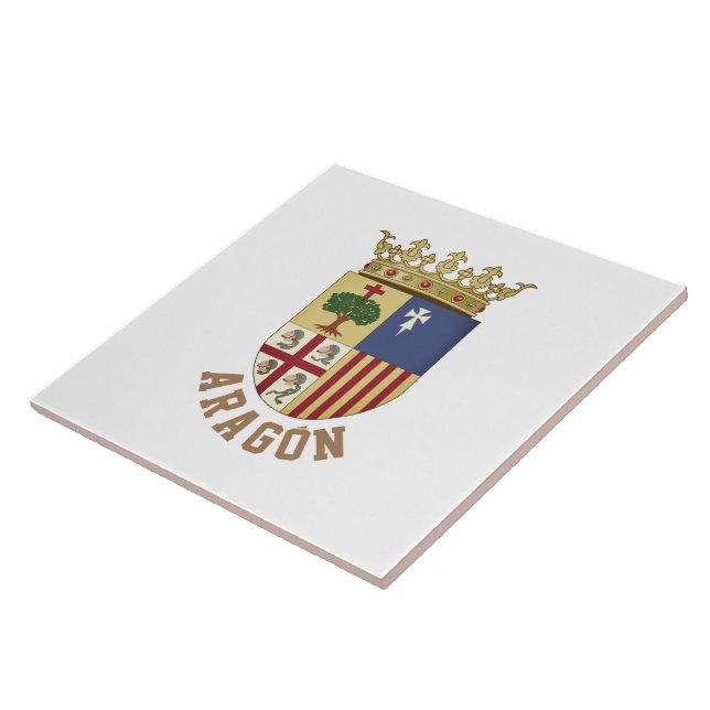 Flag of Aragón (autonomous community) Spain Tile (Side)