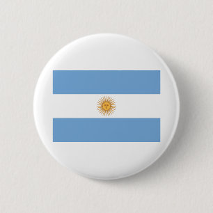Flag of Argentina 6 Cm Round Badge