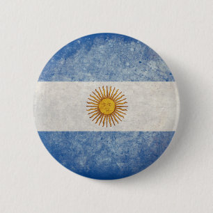 Flag of Argentina 6 Cm Round Badge
