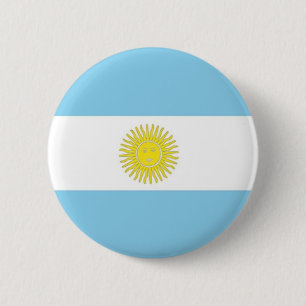 Flag of Argentina 6 Cm Round Badge
