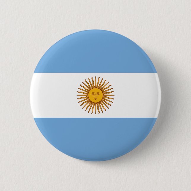 Flag of Argentina - Bandera de Argentina 6 Cm Round Badge (Front)