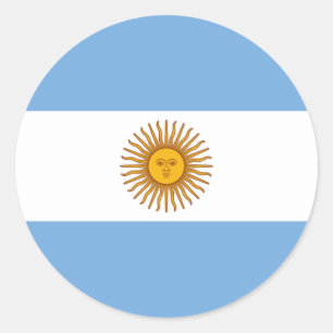 Flag of Argentina - Bandera de Argentina Classic Round Sticker