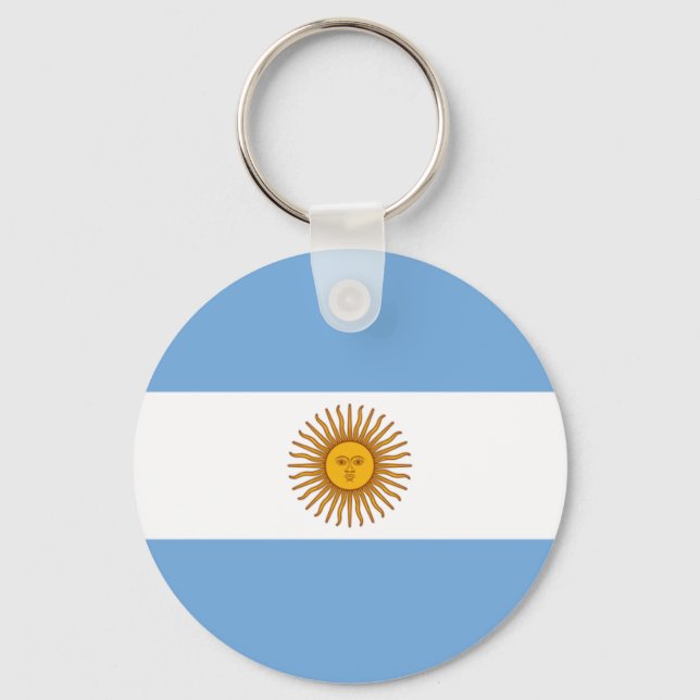 Flag of Argentina - Bandera de Argentina Key Ring (Front)