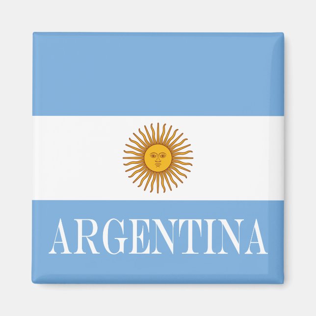 Flag of Argentina Bandera De Argentina Magnet (Front)