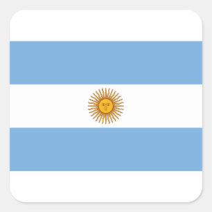 Flag of Argentina - Bandera de Argentina Square Sticker