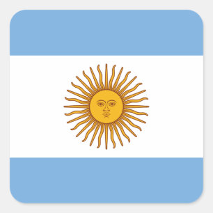 Flag of Argentina - Bandera de Argentina Square Sticker
