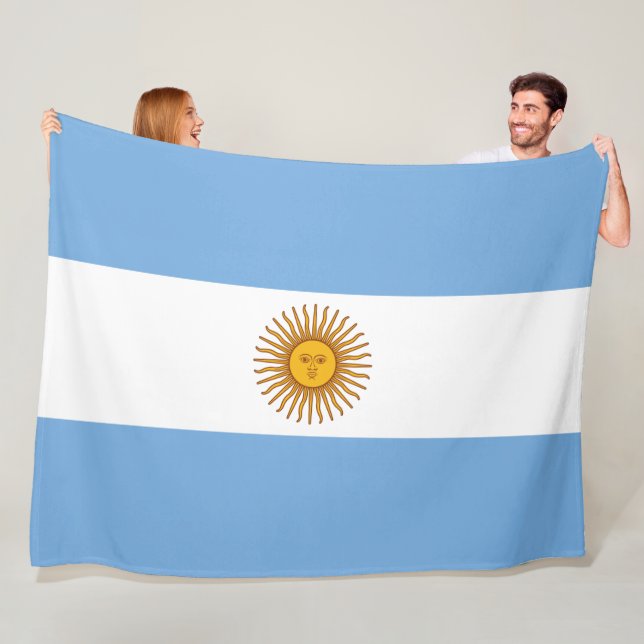 Flag of Argentina Fleece Blanket (In Situ)