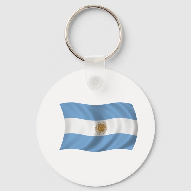 Flag of Argentina Key Ring (Front)