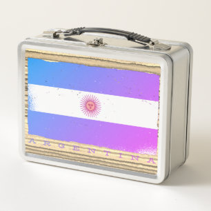 Flag of ARGENTINA Metal Lunch Box
