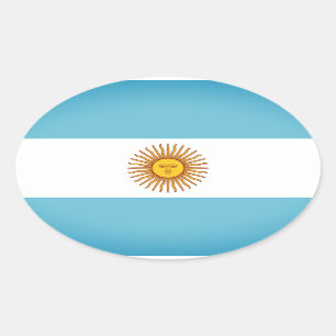 Flag of Argentina Oval Sticker