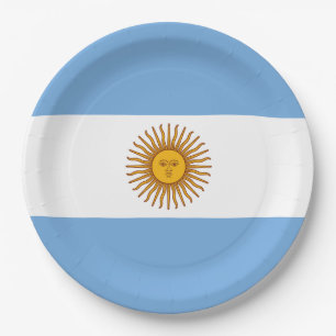 Flag of Argentina Paper Plate