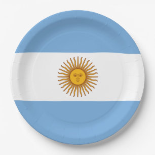 Flag of Argentina Paper Plate