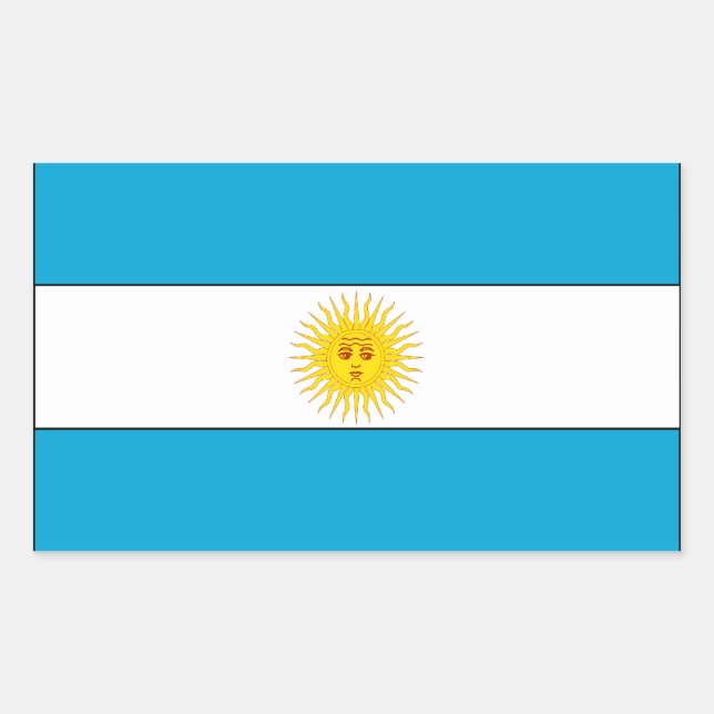 Flag of Argentina Rectangular Sticker (Front)
