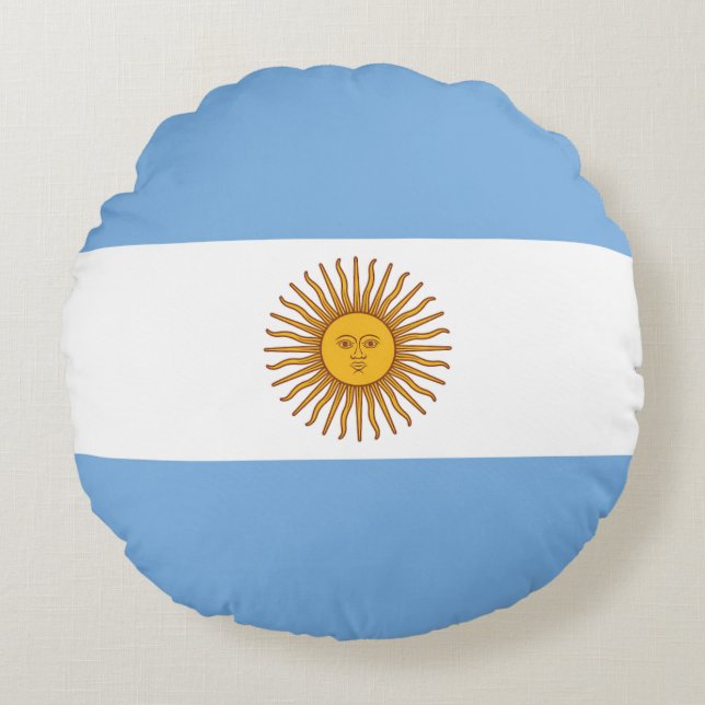Flag of Argentina Round Cushion (Front)