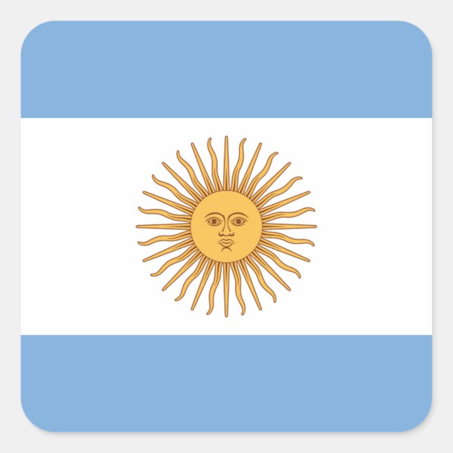 Flag of Argentina Square Sticker (Front)