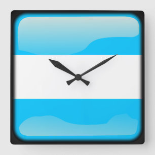 Flag of Argentina Square Wall Clock