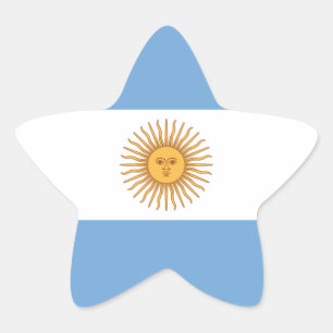 Flag of Argentina Star Sticker