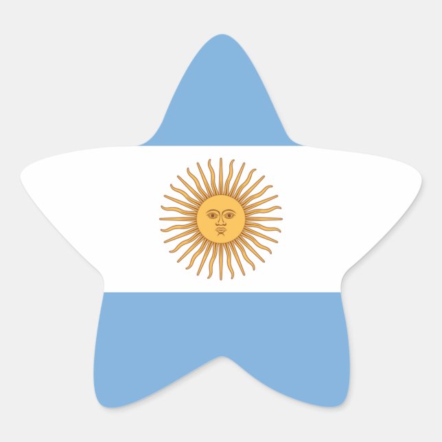 Flag of Argentina Star Sticker (Front)