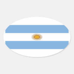 Flag of Argentina Sticker (Oval)