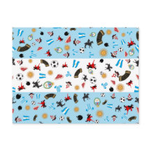 Flag of Argentina with famous icons