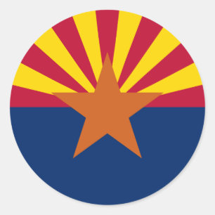 Flag of Arizona Classic Round Sticker