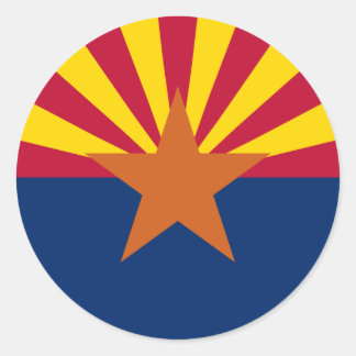 Flag of Arizona Classic Round Sticker