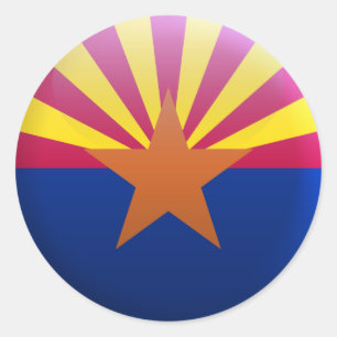 Flag of Arizona Classic Round Sticker