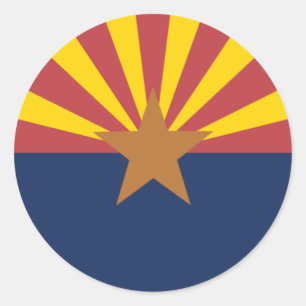 Flag of Arizona Classic Round Sticker