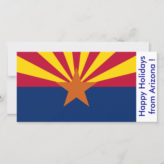 Flag of Arizona, Happy Holidays from U.S.A. Holiday Card (Front)