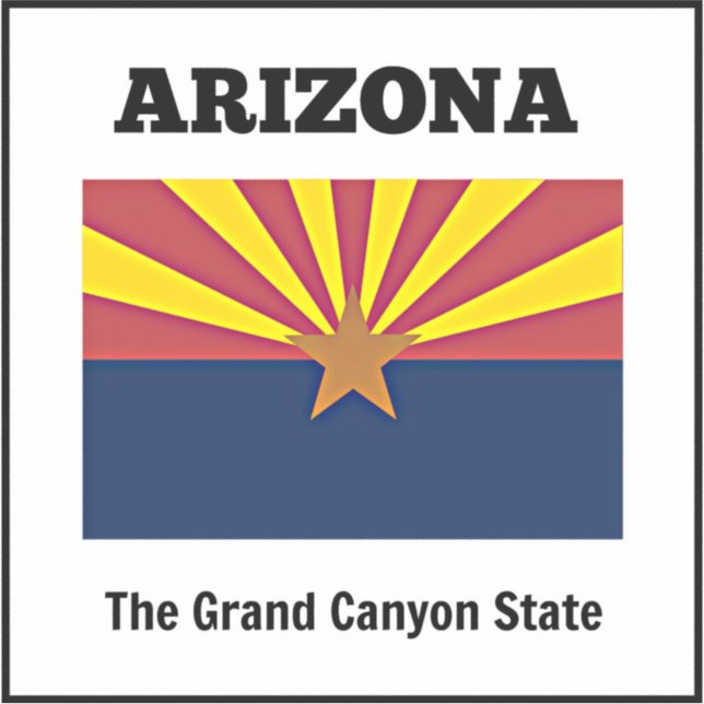 Flag of Arizona with state motto (Front)