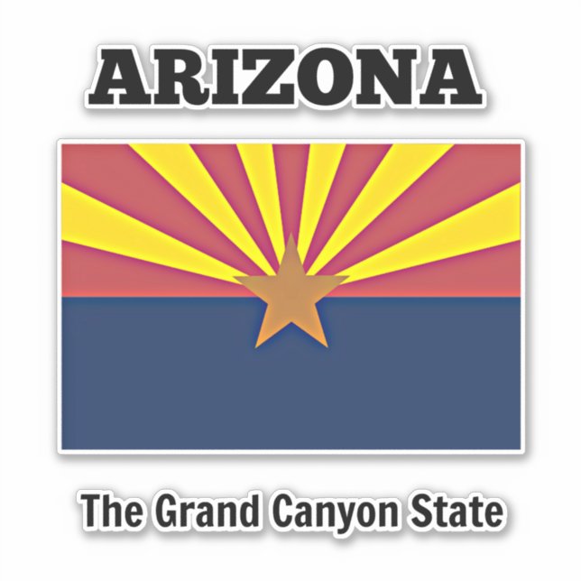 Flag of Arizona with state motto  (Front)