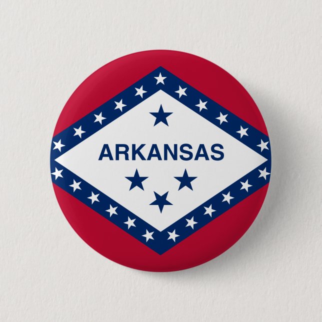 Flag of Arkansas 6 Cm Round Badge (Front)
