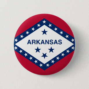 Flag of Arkansas 6 Cm Round Badge