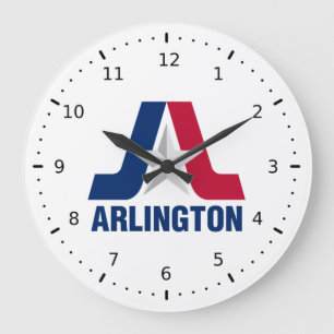 Flag of Arlington, Texas Large Clock