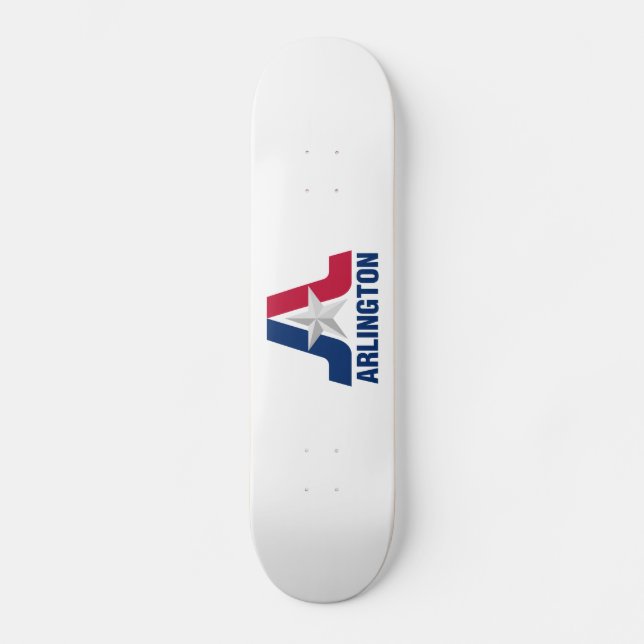 Flag of Arlington, Texas Skateboard (Front)