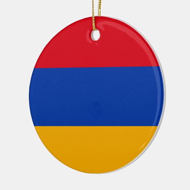 Flag of Armenia Ceramic Tree Decoration (Left)