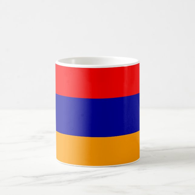 Flag of Armenia colours Coffee Mug (Center)