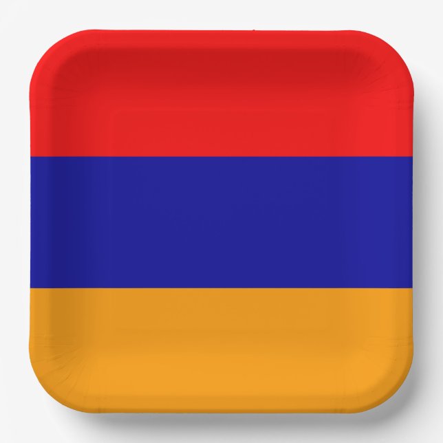 Flag of Armenia colours Paper Plate (Front)