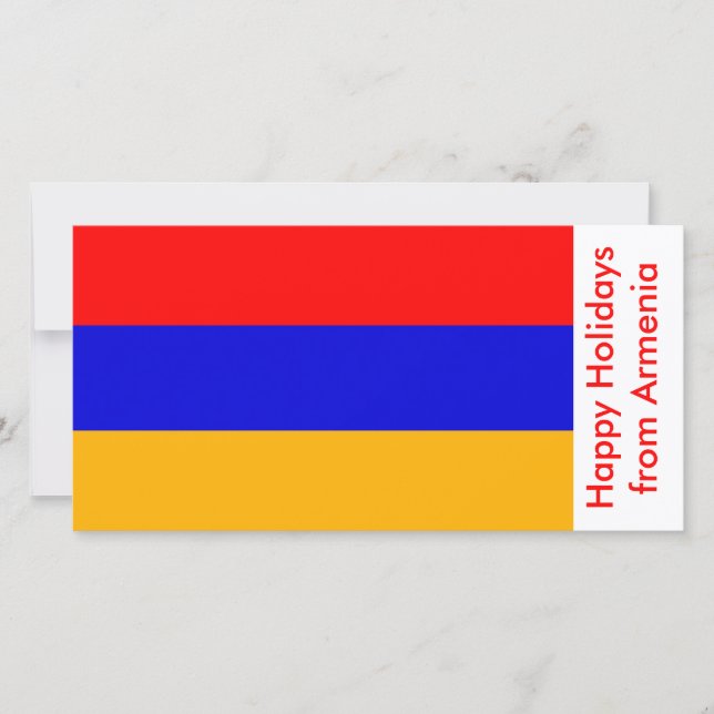 Flag of Armenia, Happy Holidays from Armenia Holiday Card (Front)