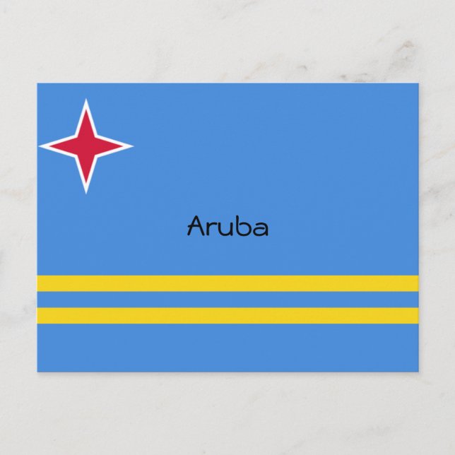Flag of Aruba Custom Design Postcard (Front)