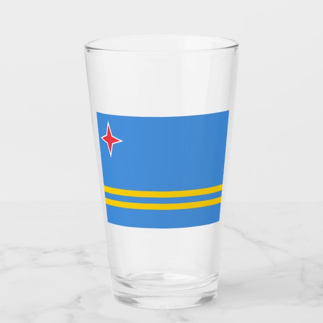 Flag of Aruba Glass (Front)