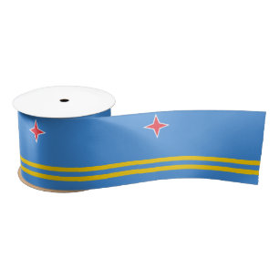 Flag of Aruba Satin Ribbon