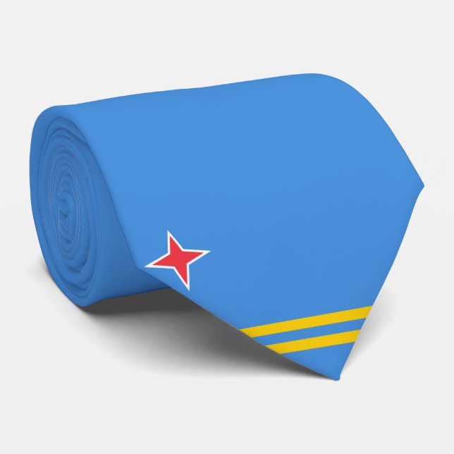 Flag of Aruba Tie (Rolled)