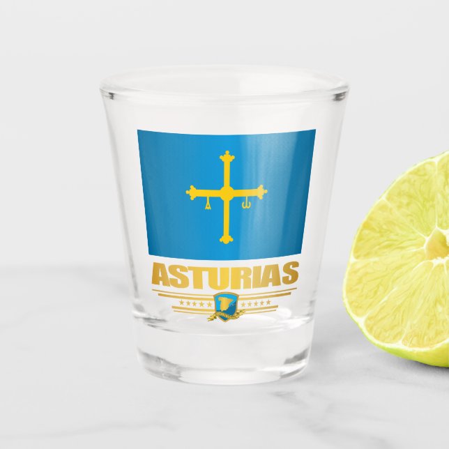 Flag of Asturias Shot Glass (Front)