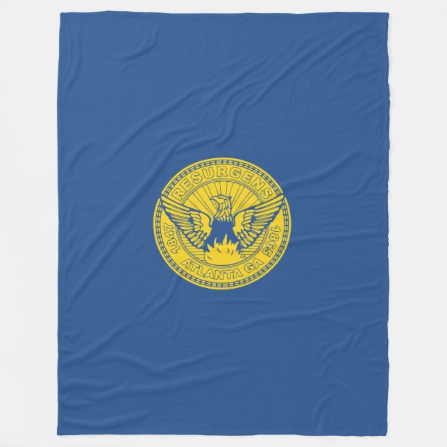 Flag of Atlanta, Georgia Fleece Blanket (Front)