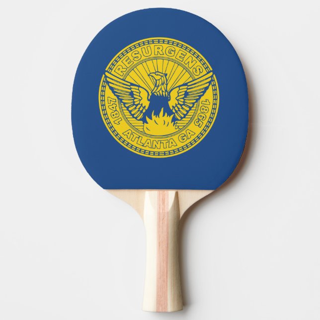 Flag of Atlanta, Georgia Ping Pong Paddle (Front)