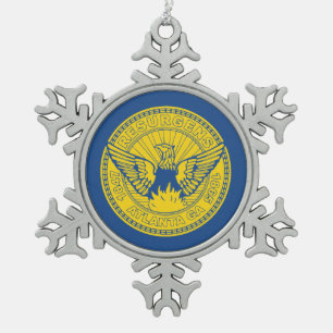 Flag of Atlanta, Georgia Snowflake Pewter Christma Snowflake Pewter Christmas Ornament